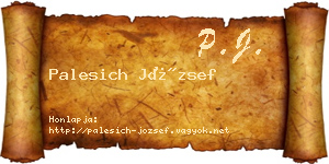 Palesich József névjegykártya