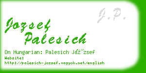 jozsef palesich business card